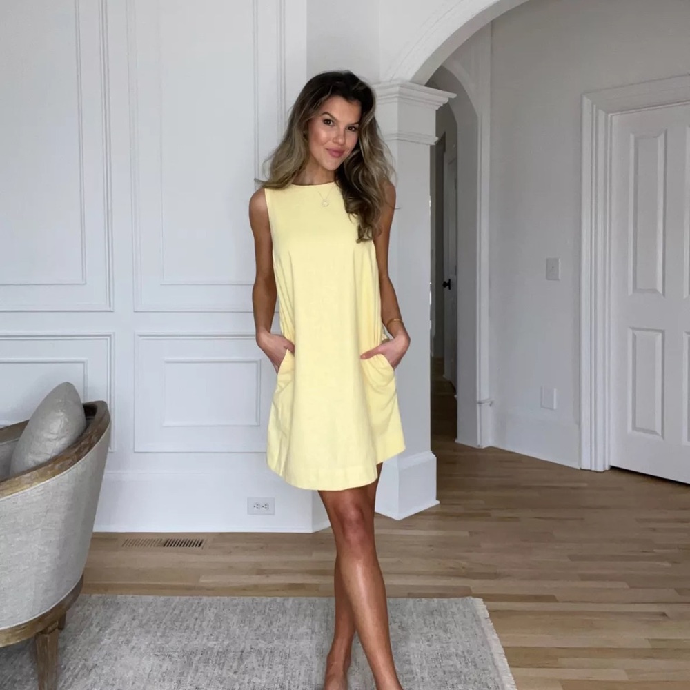 Abercrombie & Fitch Yellow Sleeveless A-line Mini Dress